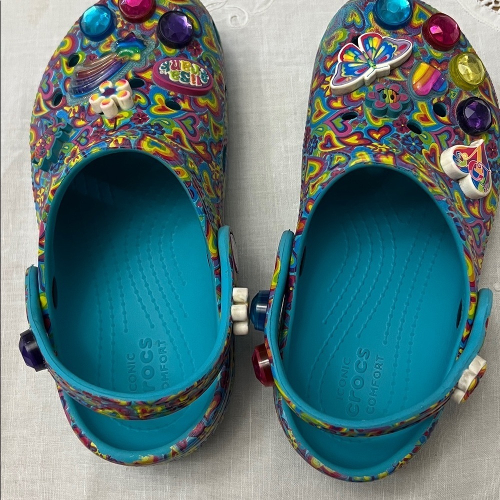 ๐๏ธBOGO FREE CROCS Lisa Frank hearts design size C13 - Picture 7 of 11